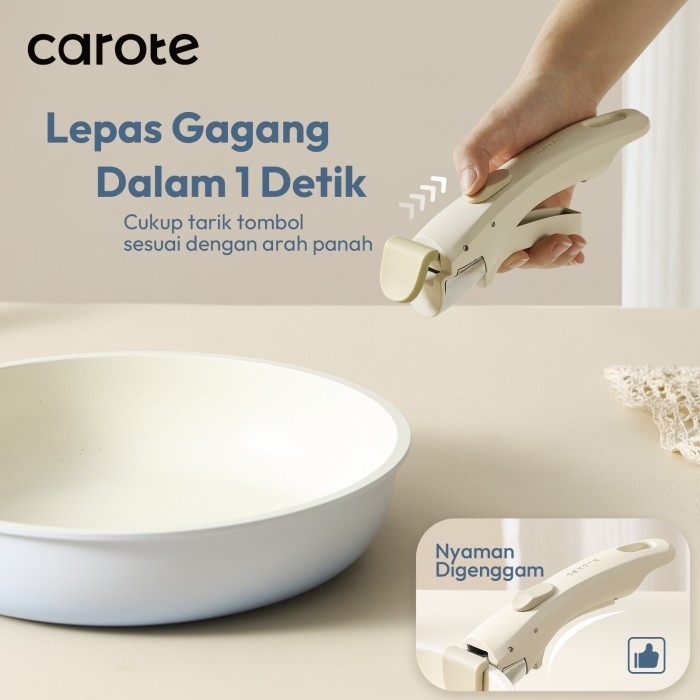 Carote Set Peralatan Masak Wajan Penggorengan Gradasi Biru Muda 3 Pcs