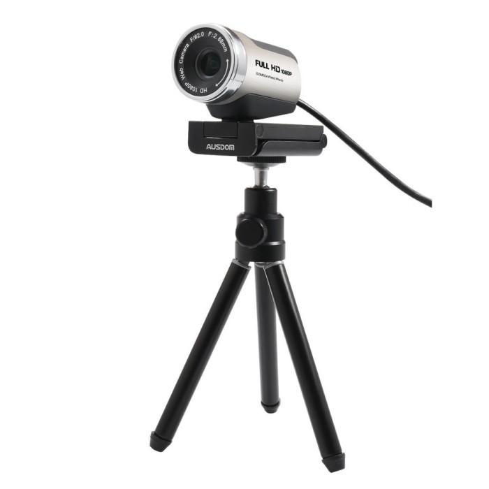 Ausdom Webcam 1080P 12Mp + Ausdom Tripod Webcam Bundle - Af640 + Lt1