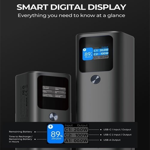 Aukey Pb-Y45 Powerbank 26800Mah Usb-C 140W Supervooc Pd 3.1 Pps