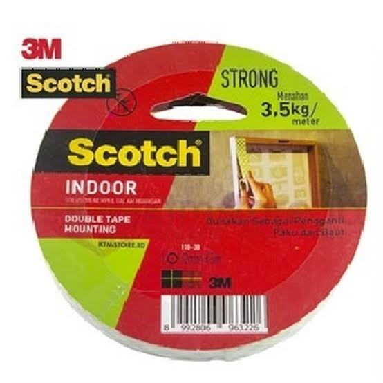 

JUAL DOUBLE TAPE 3M MOUNTING 12mmX 3M SCOTCH 110-3A INDOOR 3KG