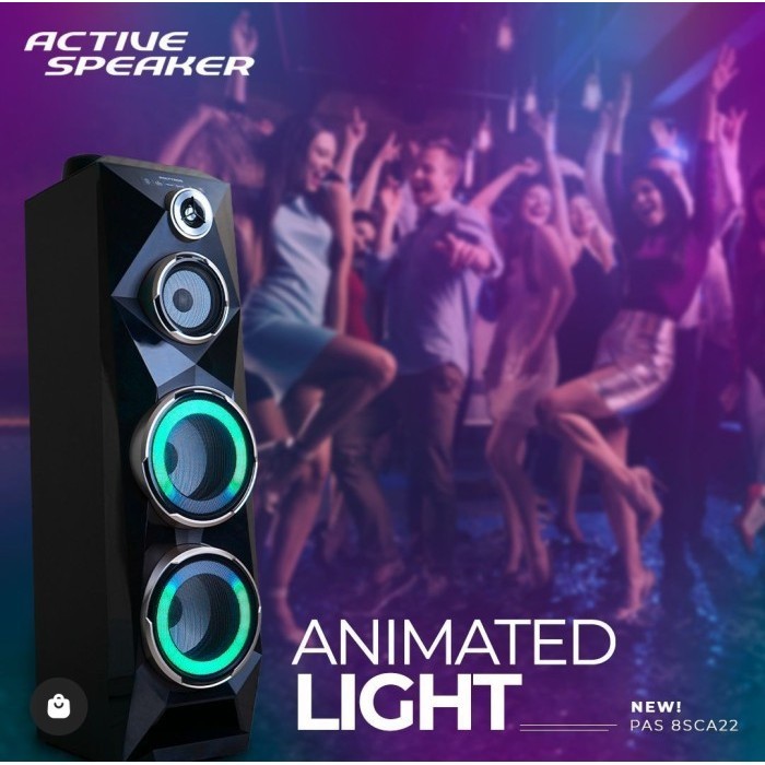 Polytron Pas8Sca22 Animated Light 8 Color Bluetooth Radio Pas 8Sca22