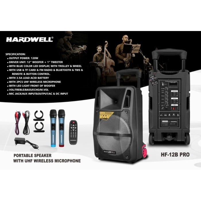 Speaker Portable Meeting Hardwell Hf12B Pro / Hf 12B Pro 12Inch