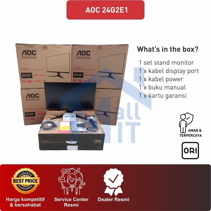 Monitor Aoc Gaming 24G2E1 24" Ips 1080 100Hz Hdmi Dp Full Hd 1Ms Srgb