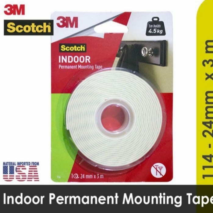 

BRG BARU 3M mounting tape double tape spons cat 114 24mm x 3 M