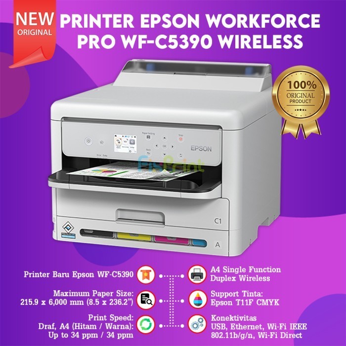 Printer Epson Wf-C5290 - Wifi Duplex Epson Workforce Pro Wf-C5390
