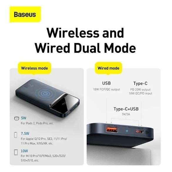 Baseus Power Bank Magnetic Wireless Magsafe Iphone 12 Fast Charge 20W