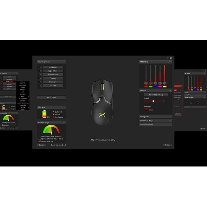 Delux M800 Pro Wireless Gaming Mouse With Paw 3370 Sensor