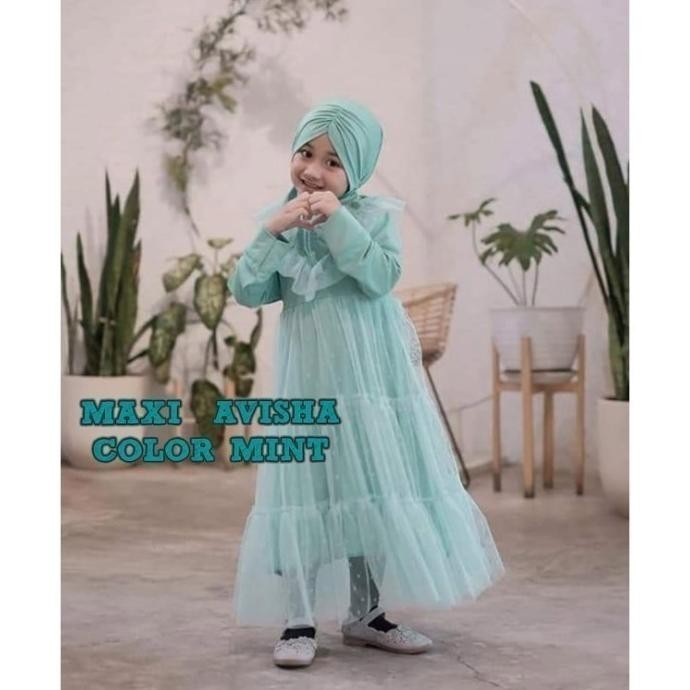 Gamis Anak Perempuan Usia 5 6 7 Tahun / Baju Ngaji Lebaran Anak Cewek Chipuchipuku