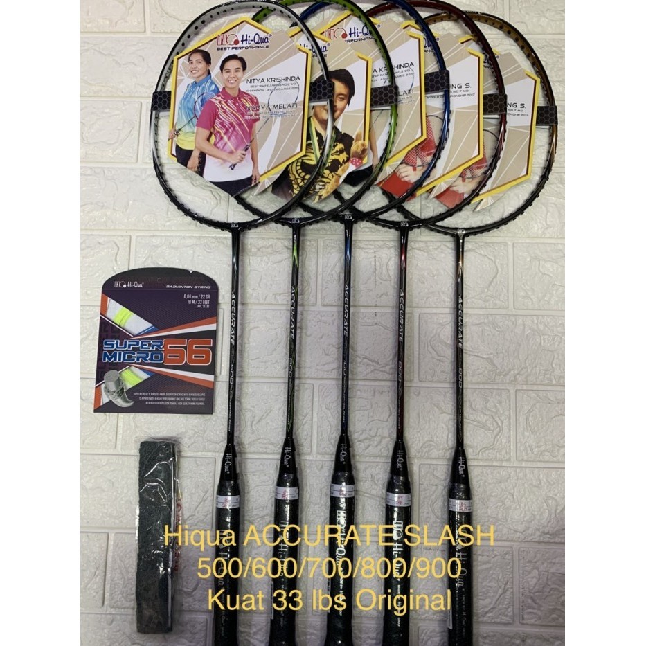 Raket Badminton HIQUA HI-QUA ACCURATE SLASH 500/600/700/800/900 ORI