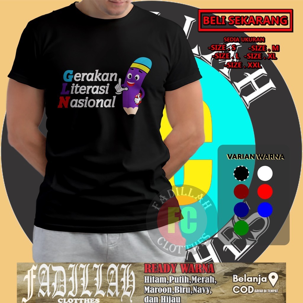 Baju Kaos Gerakan Literasi Nasional Kaos Distro