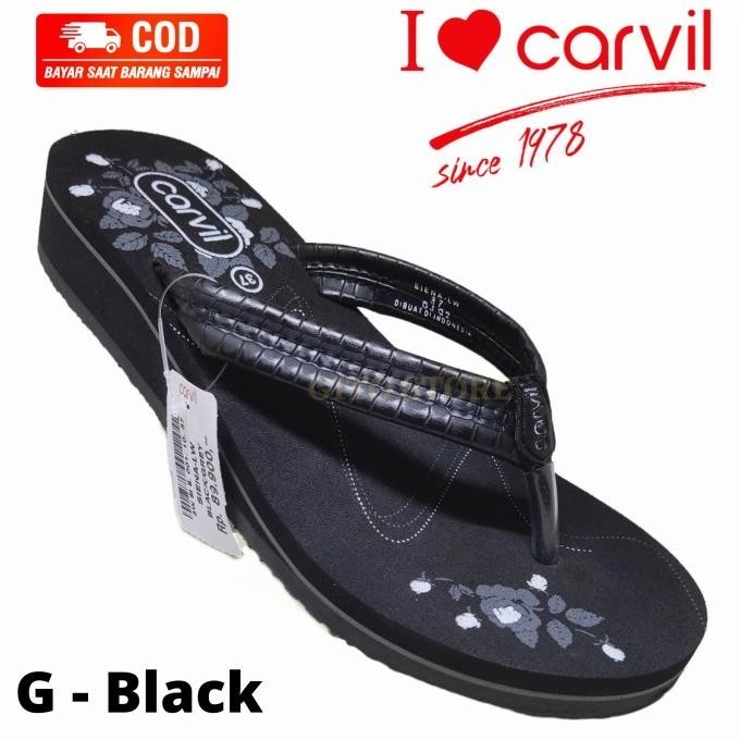 Sandal Wedges Carvil Wanita - Original
