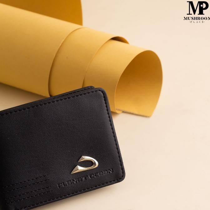 Dompet Lipat Pria Planet Ocean Polos Hitam Original - Po04