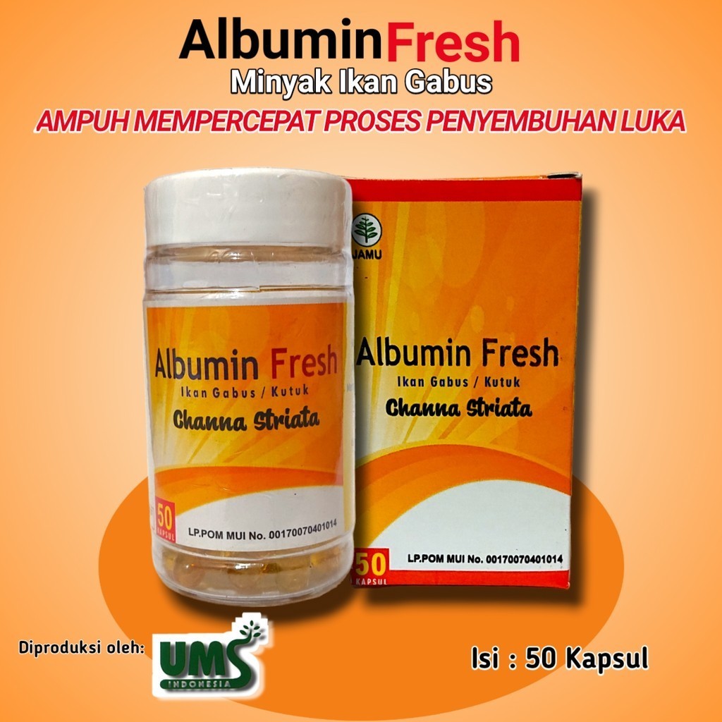Albumin Fresh Minyak Ikan Gabus UMS 50 Kapsul