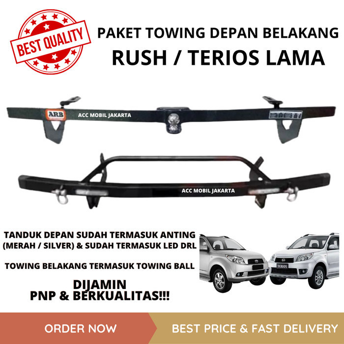 PAKET TANDUK DEPAN TOWING BELAKANG ARB RUSH TERIOS BERKUALITAS ORI