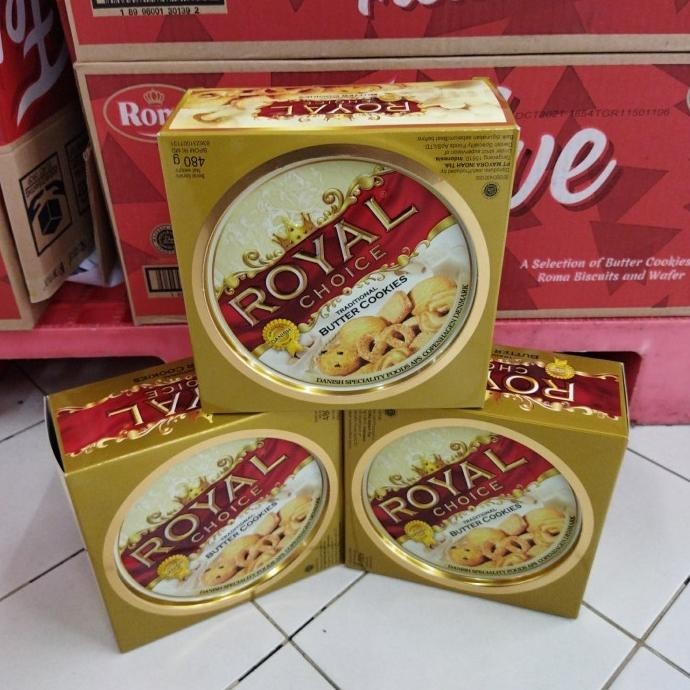 

biskuit kaleng royal choice 480g butter cookies HPID'