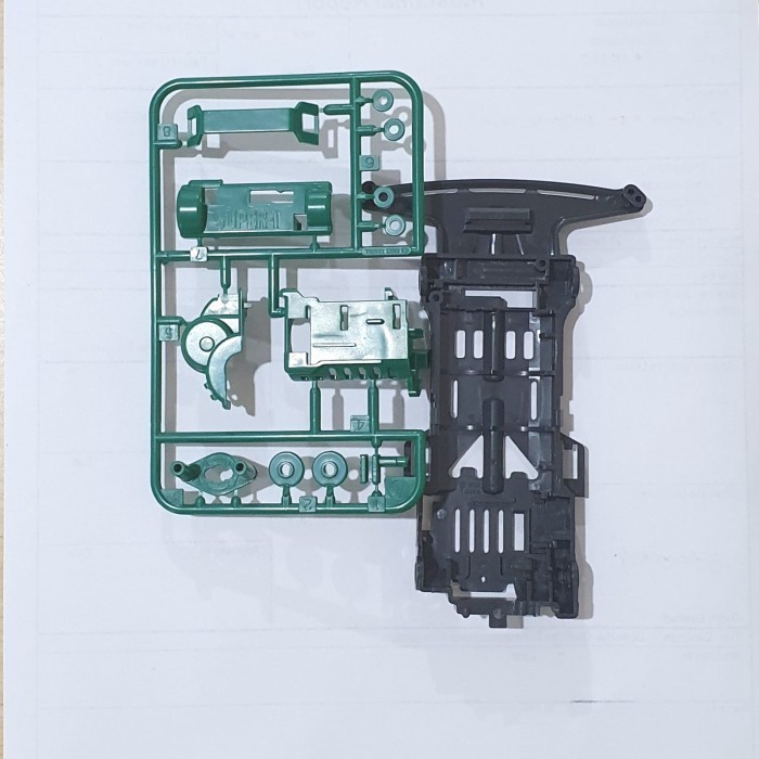Tamiya Chassis Super 1 Black + Gearbox Green