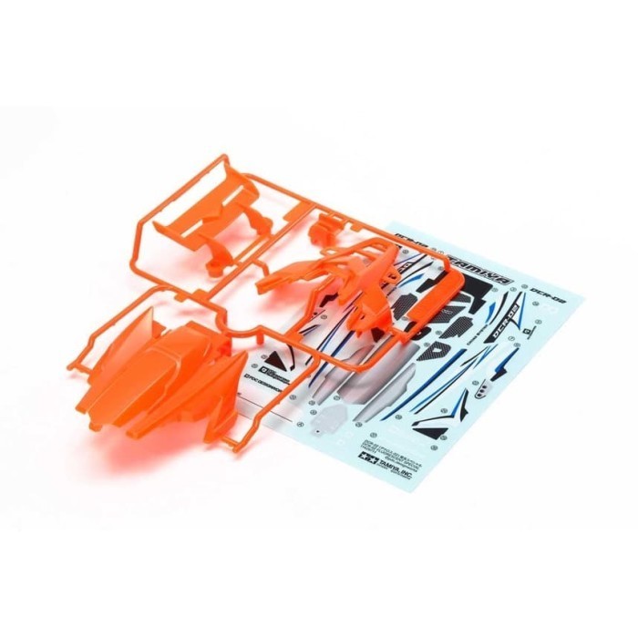 Tamiya Mini 4WD DCR-02 Body Parts Set (Fluorescent Orange) - 95511