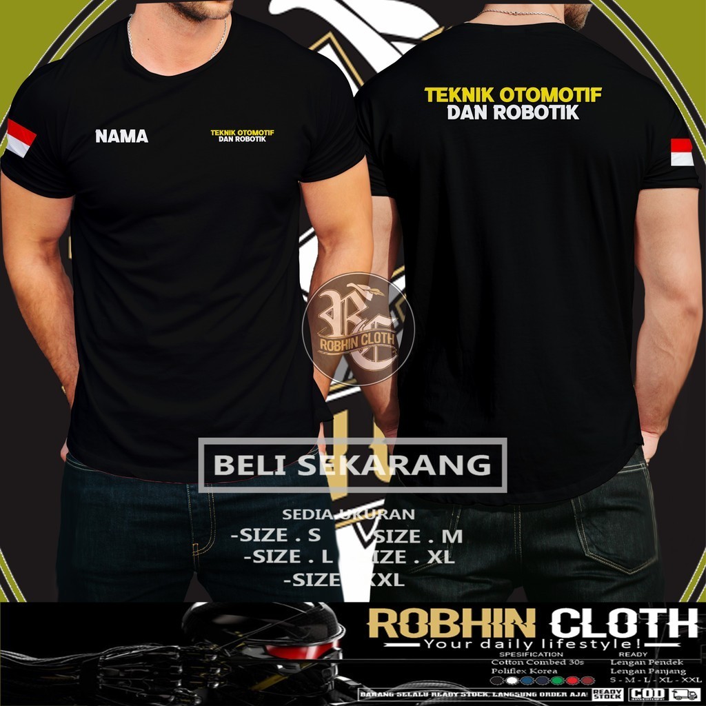 Kaos Baju Teknik Otomotif dan Robotik Gratis Nama Kamu DB Kaos Distro