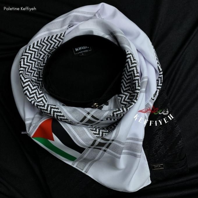 Sorban Keffiyeh Palestina Hitam Merah
