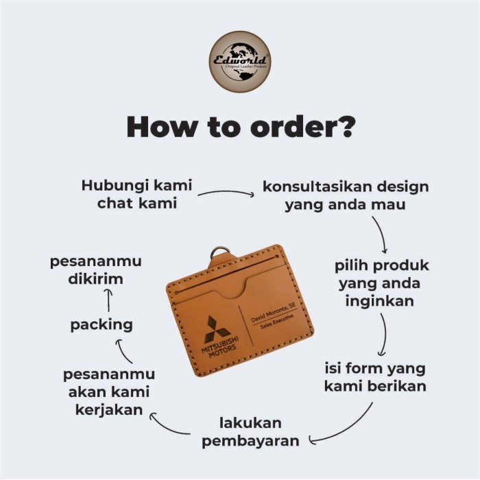 

BARANG TERLARIS ID CARD HOLDER Model Landscape Kulit Asli Premium