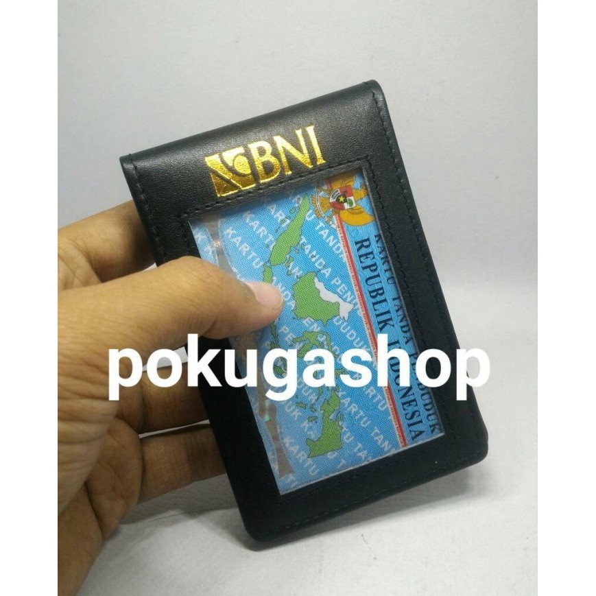 

BARANG TERLARIS nametag kulit bank bni /id cardholder /nametag kulit asli garut