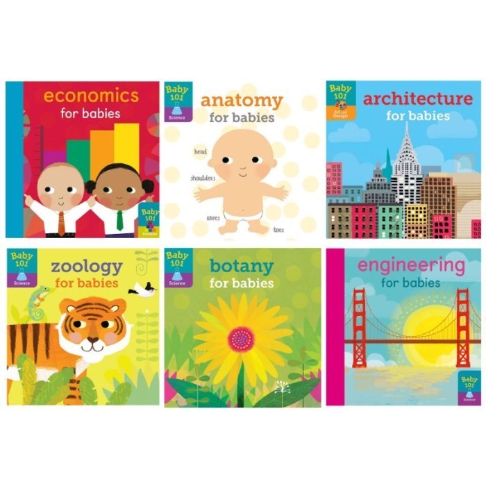 

Baby 101 Book Series Anatomy Economics Engineering Zoology