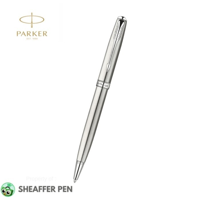 

Parker Sonnet Stainless Steel Chrome Trim Ballpoint Pen