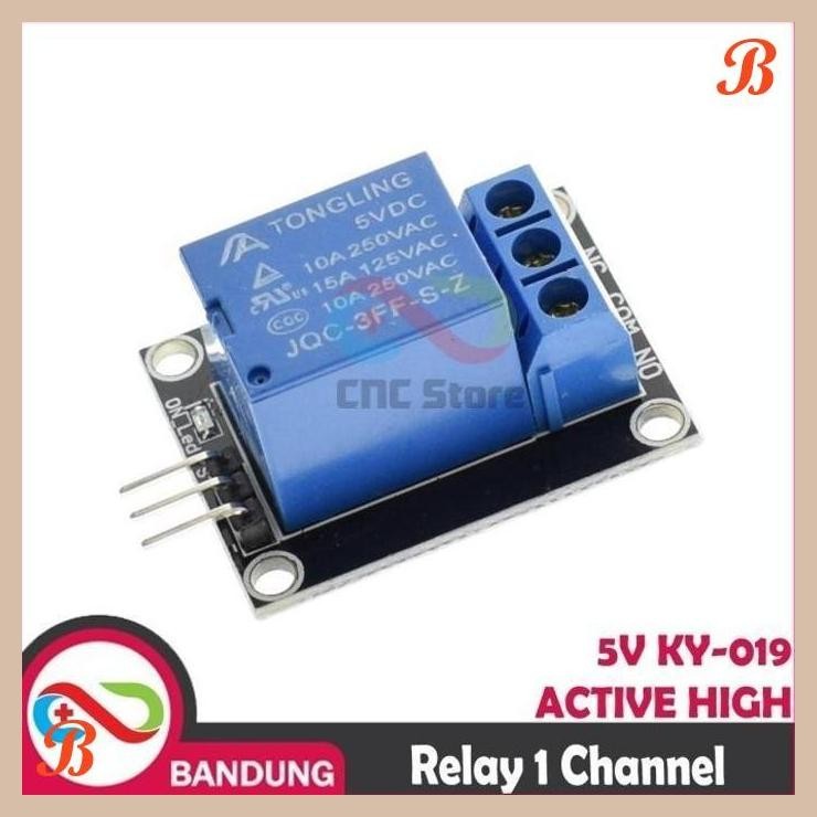 | CN | MODULE RELAY 5V 1 CHANNEL 5V KY-019 ACTIVE HIGH TRIGER RELAY 1 CHANNEL