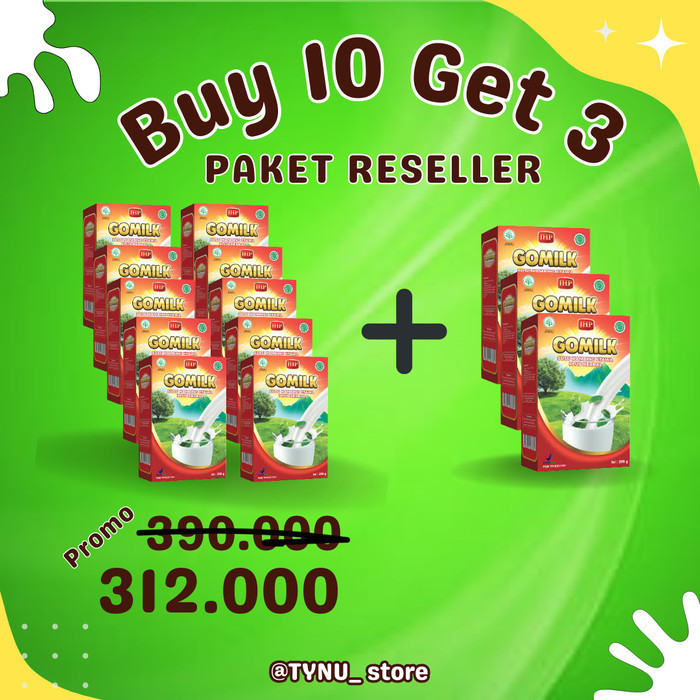 

Buy 8 Get 2 Paket Reseller - Paket Usaha Gomilk Susu Kambing Etawa