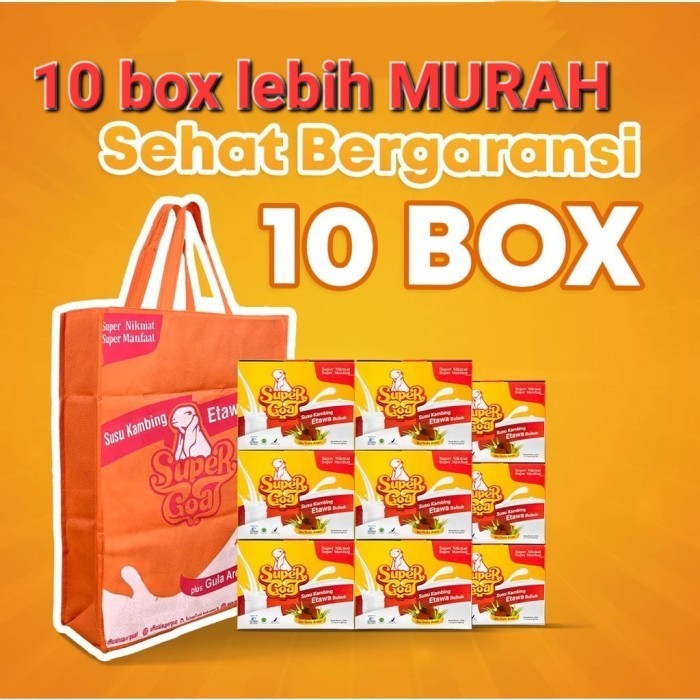 

10 Box Super Goat Susu Kambing Etawa Dg Gula Aren Supergoat