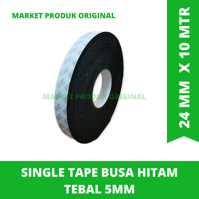 

TERMURAH soft tape 3m single tape foam hitam size 24mm x 10 mtr tebal 5mm ori