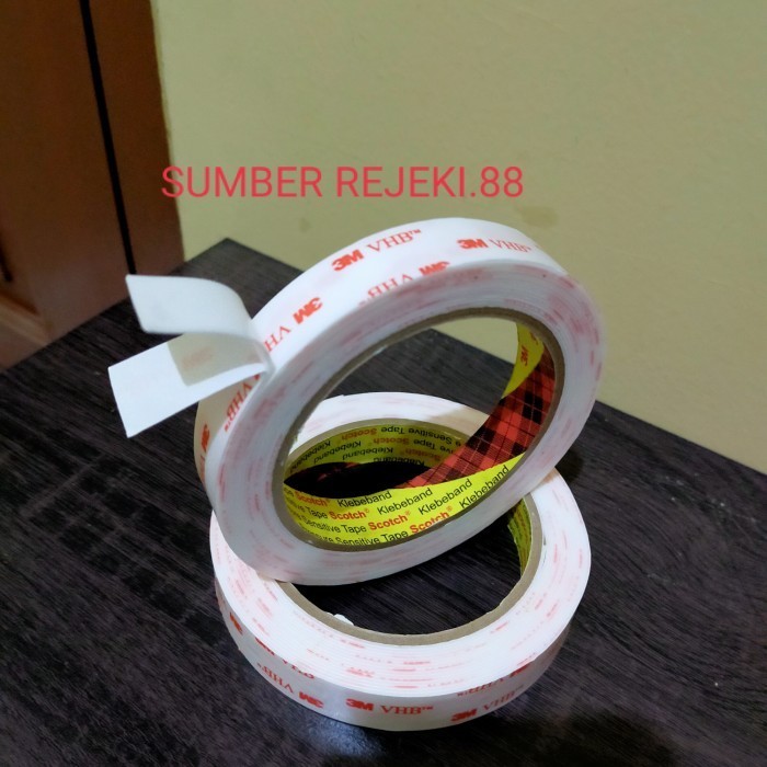 

BRG BARU Double Tape 3M VHB Putih 4632 ( Pengganti 3M 4032) size 18mm x 4,5M