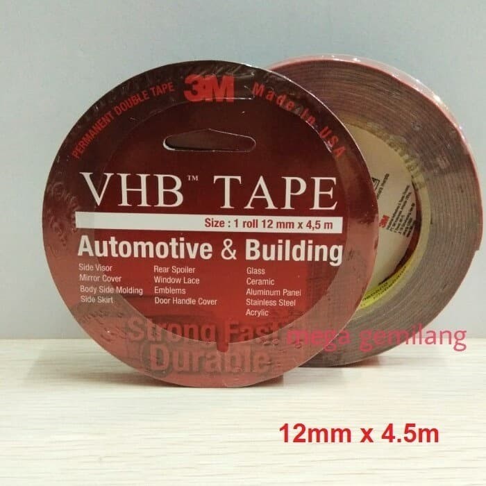 

HOT PROMO Double Tape 3M VHB 4900 Size 12mm X 4.5m - Tebal 1.1 mm