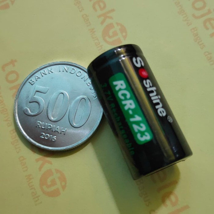 Soshine RCR123A CR123 16340 Li-ion 3.7v 700mAh Pin Top Non-Protected
