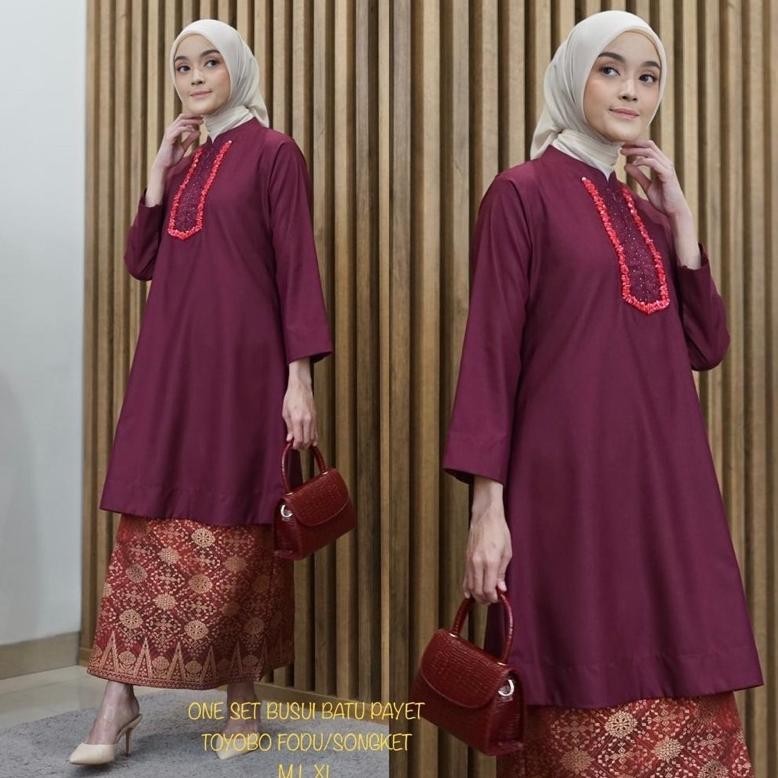 Tunik Toyobo Batu Payet//Tunik Kamari//Atasan Melayu