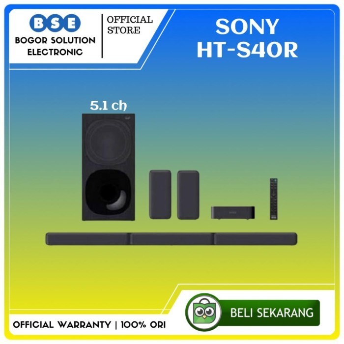 Soundbar Sony Ht S40R 5.1Ch Home Cinema Ht S40 Sony Bluetooth Soundbar