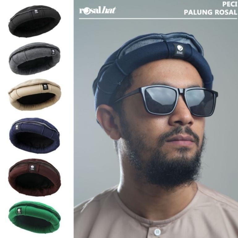 Rosal Peci Pakol Afghanistan Dewasa / Topi Pakol Rosal Peci Pakol Gulung Hitam Peci Haji Model Pakol