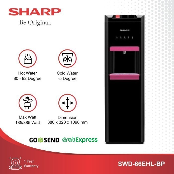 Sharp Dispenser Galon Bawah Swd-66Ehl-Bk / Swd66Ehlbk / Swd66Ehl