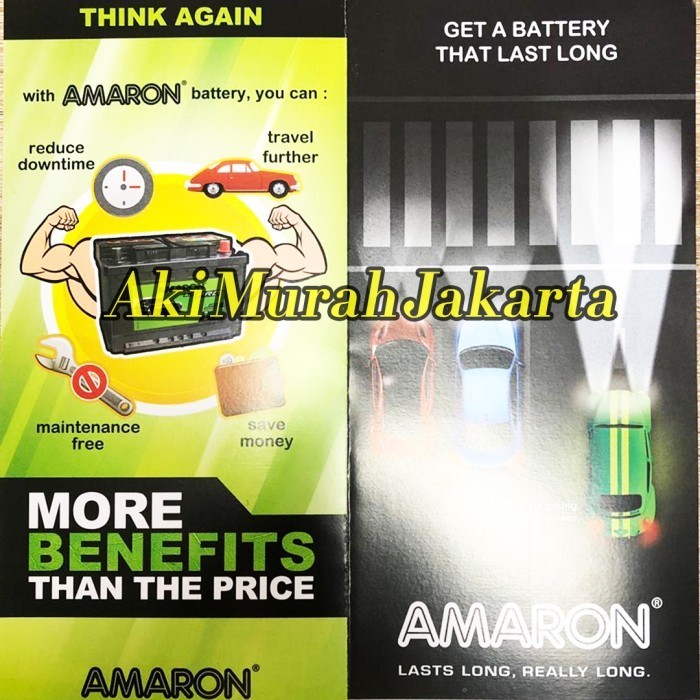 Aki Mobil Mitsubishi Outlander Amaron Hi Life 55D23L / 85D23L 60Ah