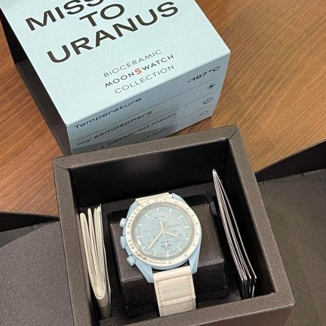 JAM TANGAN MEWAH PRIA/WANITA OMEGA X SWATCH MISSION TO THE URANUS VIADAVINASHOP