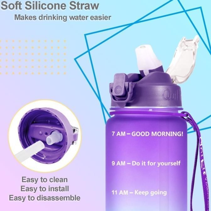 QUIFIT - [1LMG] BOTOL MINUM TRITAN MOTIVASI 1L 100% BPA FREE STOREKITA33