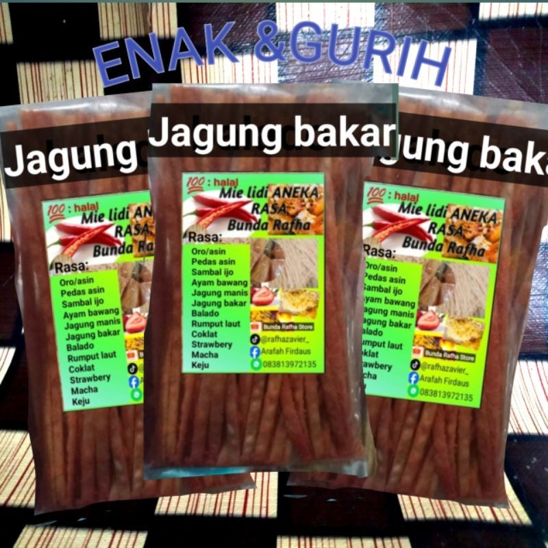 

MIE LIDI GEPENG 150g, MIE LIDI ANEKA RASA, MIE LIDI RASA JAGUNG BAKAR