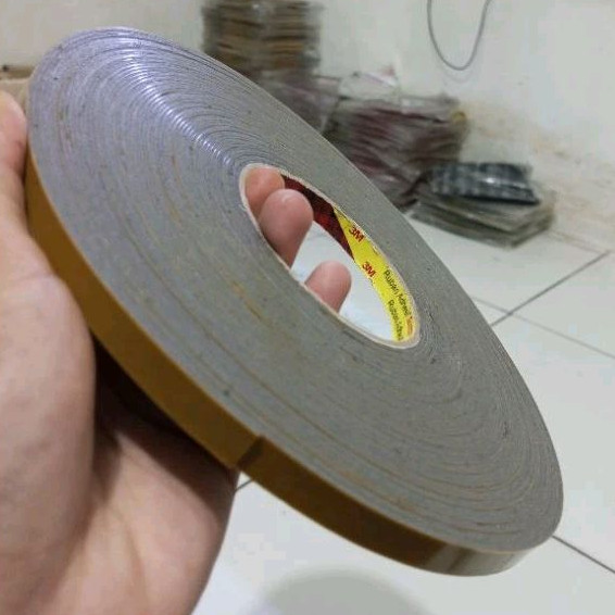 Double Tape 3M Coklat Kuning, Perekat Dua Sisi Original - RT8012
