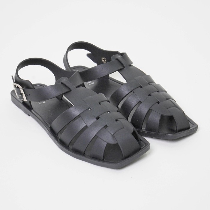 Tltsn Puca Shoes Sepatu Sandal Jelly Wanita Black/Ivory/Brown