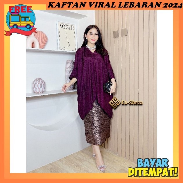 Kain Kaftan Wanita Terbaru 2024 Kondangan Kaft Bj Gams Dress Korean Style Muslim Remaja Kaftn Abya K