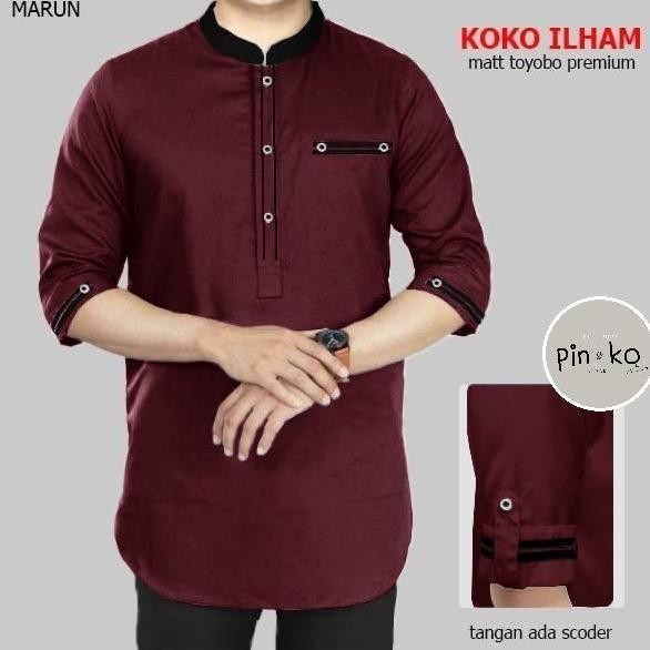 OIU PIK - Koko Kurta Ilham L, XL/ Pakaian Muslim Pria/ Koko Kurta Pria/ Koko Pria Dewasa TERLARIS