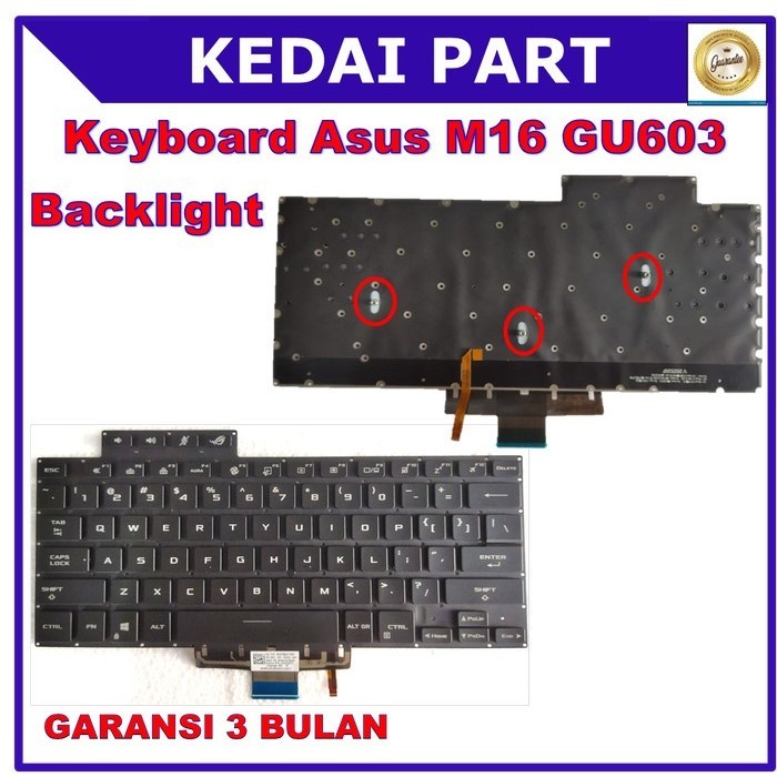 KEYBOARD ASUS ROG ZEPHYRUS M16 GU603 GU603ZE GU603ZW BACKLIGHT