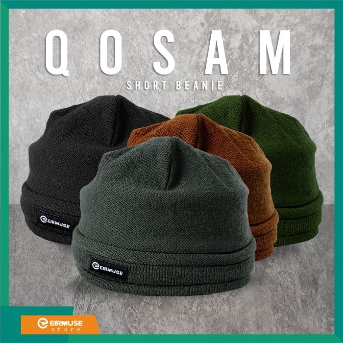 TERBARU Qosamcaps by Eirmuse Topi kupluk short beanie bisa dipakai peci sholat