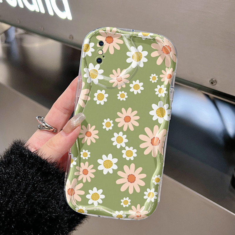 Casing Hp iPhone X Xs Max Xr Case penuh Casing ponsel krisan kecil Softcase lunak anti HP drop silik