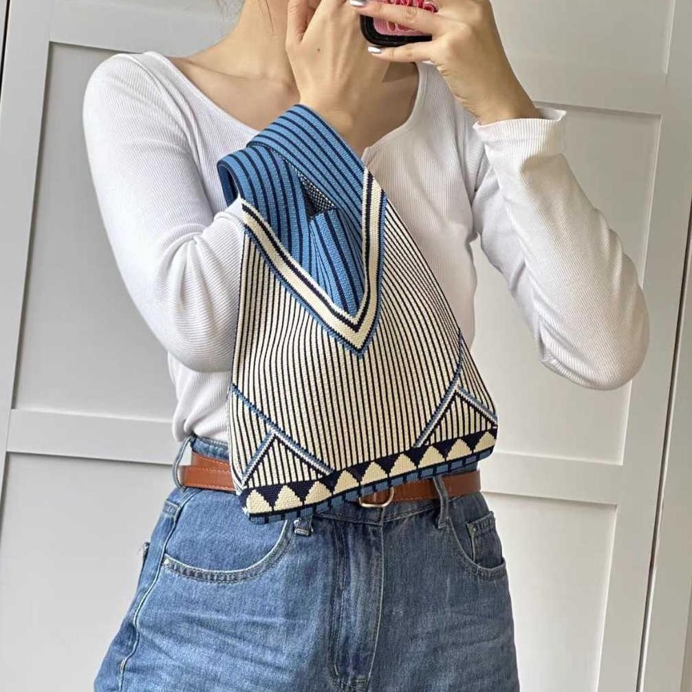 

Flash Diskon" Tas BUFFOLLOW Vacay Knoted Bag Korean Tas Hampers Bag Knitted Bag Kado ||